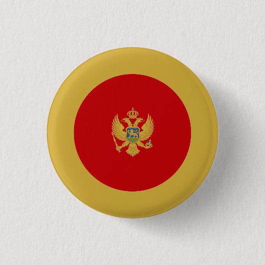 Montenegrijnse vlag, vlag van Montenegro Ronde Button 3,2 Cm (Voorkant)