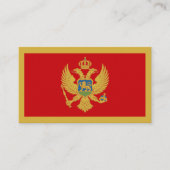 Montenegrijnse Vlag & Wapen, Montenegro Visitekaartje (Voorkant)
