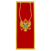 Montenegrijnse vlag wijn cadeautas (Achterkant)