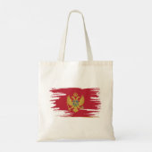 Montenegrijnse Vlaggenpenselen Tote Bag (Achterkant)