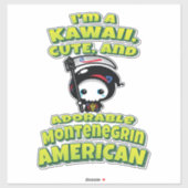 Montenegrin American Grim Reaper Sticker (Vel)