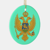 MONTENEGRO* Aangepaste kerstversiering Keramisch Ornament (Rechts)