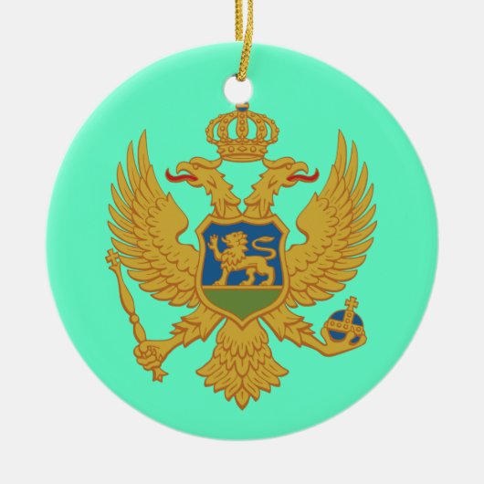 MONTENEGRO* Aangepaste kerstversiering Keramisch Ornament (Voorkant)
