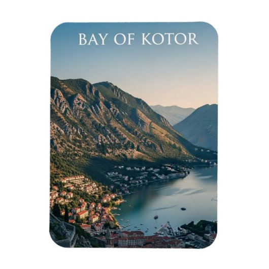 Montenegro Baai van Kotor Reis Magneet (Verticaal)
