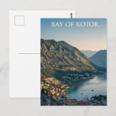 Montenegro Baai van Kotor Reizen Briefkaart (Voorkant / Achterkant)