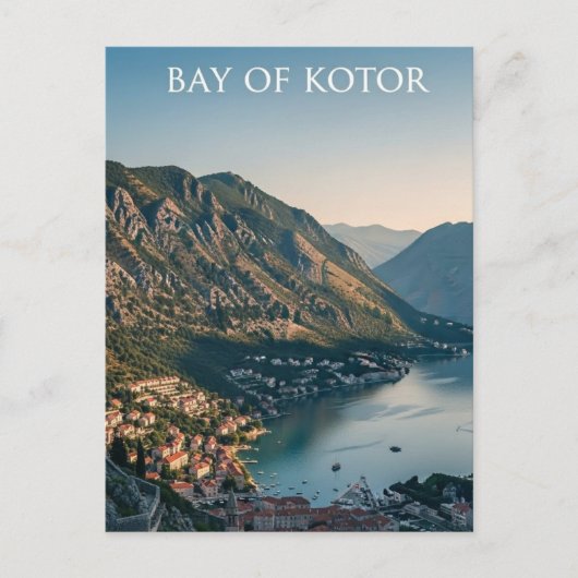 Montenegro Baai van Kotor Reizen Briefkaart (Voorkant)