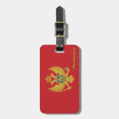 Montenegro Bagagelabels, patriottische vlag Bagagelabel (Voorkant verticaal)