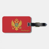 Montenegro Bagagelabels, patriottische vlag Bagagelabel (Achterkant horizontaal)