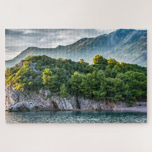 Montenegro berg- en zeelandschap legpuzzel (Horizontaal)