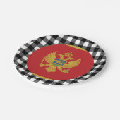Montenegro Bord, elegante buffelvlek & vlag Papieren Bordje (Gekanteld)