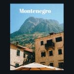Montenegro Cityscape  Poster<br><div class="desc">Montenegro retro european cityscape</div>