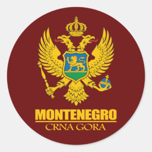 Montenegro COA Ronde Sticker