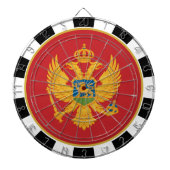 Montenegro Dartboard, spelbord, Montenegro Vlag Dartbord (Voorkant)
