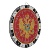Montenegro Dartboard, spelbord, Montenegro Vlag Dartbord (Voorkant Links)