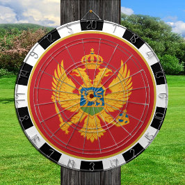 Montenegro Dartboard, spelbord, Montenegro Vlag Dartbord