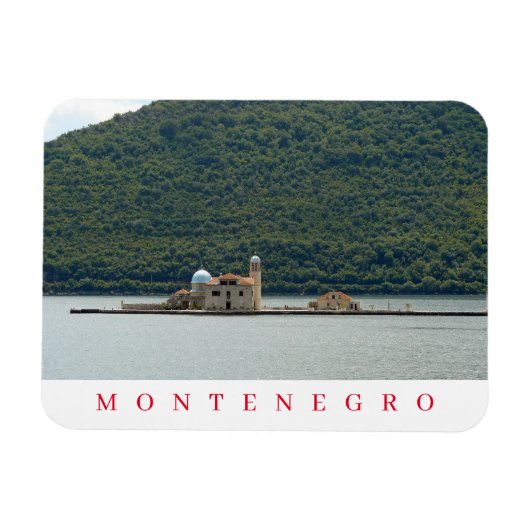 Montenegro eilandkerk uitzicht magneet (Horizontaal)