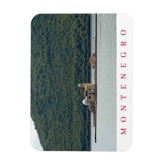 Montenegro eilandkerk uitzicht magneet (Verticaal)