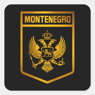 Montenegro Emblem Vierkante Sticker