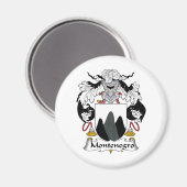 Montenegro Familie Crest Magneet (Voorkant / Achterkant)