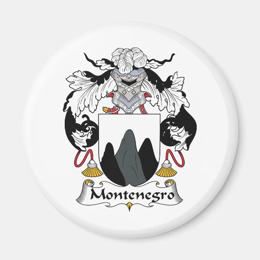 Montenegro Familie Crest Magneet (Voorkant)