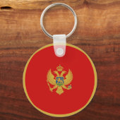 Montenegro Fisheye Flag Sleutelhanger (Voorkant)