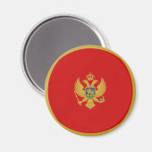Montenegro Fisheye Vlag Magneet (Voorkant / Achterkant)