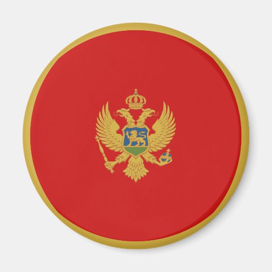 Montenegro Fisheye Vlag Magneet (Voorkant)