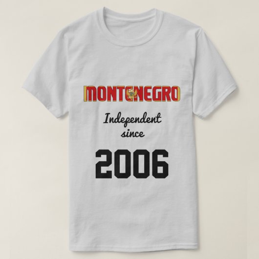 Montenegro Flag Independence Celebration T-shirt (Design voorkant)
