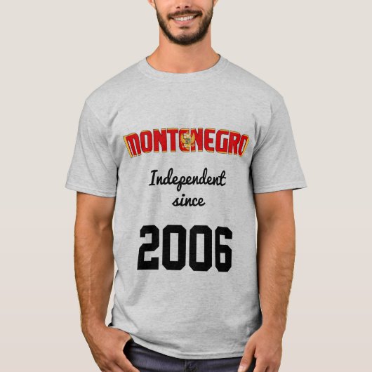 Montenegro Flag Independence Celebration T-shirt (Voorkant)