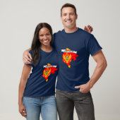 Montenegro flag map t-shirt (Unisex)
