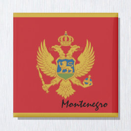 Montenegro flag & Meditarean foliday/fans Magneet