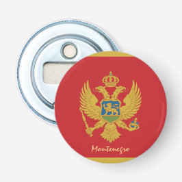 Montenegro Flag & Montenegro partij/sport drink Button Flesopener