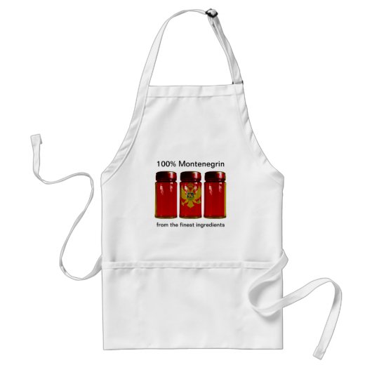 Montenegro Flag Spice Jars Apron Standaard Schort (Voorkant)
