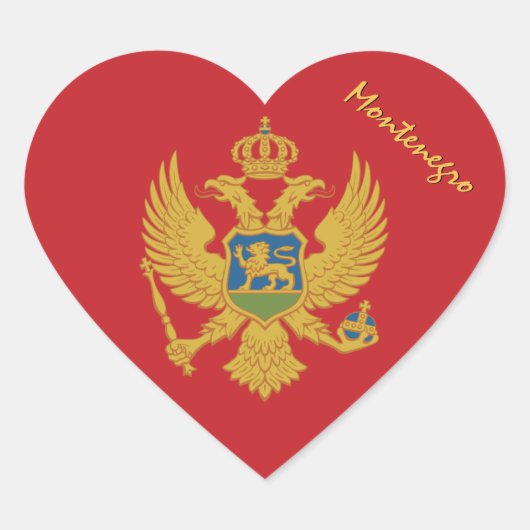 Montenegro Hartsticker, Patriotten Montenegro Vlag Hart Sticker (Voorkant)
