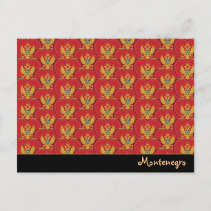 Montenegro Hearts en Montenegro vlag/Montenegro Briefkaart