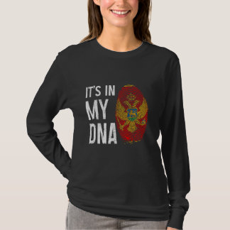Montenegro Het zit in mijn DNA Montenegrijnse vlag T-shirt