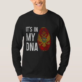 Montenegro Het zit in mijn DNA Montenegrijnse vlag T-shirt