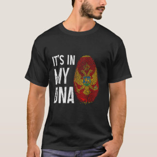 Montenegro Het zit in mijn DNA Montenegrijnse vlag T-shirt
