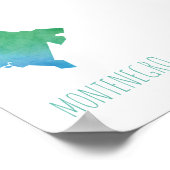 Montenegro-kaart Poster (Hoek)