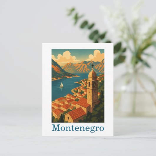 Montenegro Kotor Bay Balkan Reizen Briefkaart (Staand voorkant)