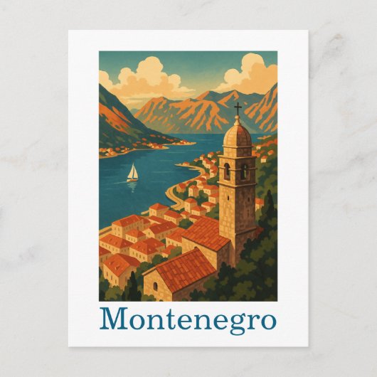  Montenegro Kotor Bay Balkan Reizen Briefkaart (Voorkant)