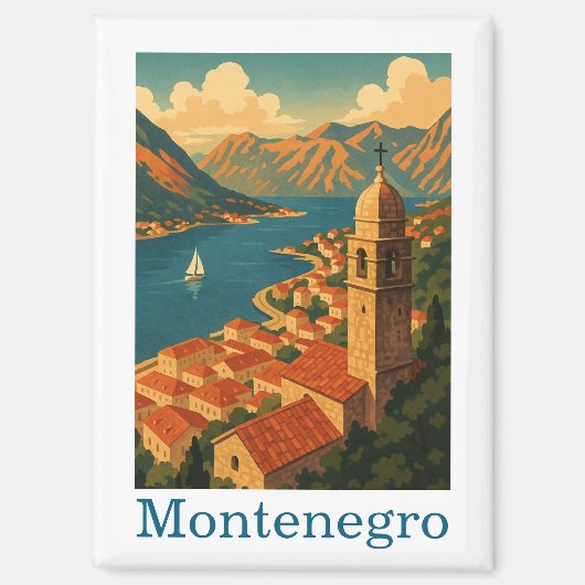 Montenegro Kotor Bay Balkan Reizen Magneet (Voorkant)