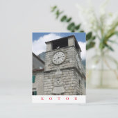 Montenegro Kotor klokkentoren uitzicht briefkaart (Staand voorkant)