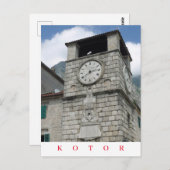 Montenegro Kotor klokkentoren uitzicht briefkaart (Voorkant / Achterkant)