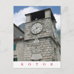 Montenegro Kotor klokkentoren uitzicht briefkaart