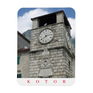 Montenegro Kotor klokkentoren uitzicht magneet