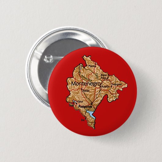 Montenegro Map Button (Voorkant /achterkant)