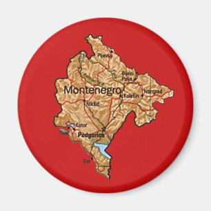Montenegro Map Magnet