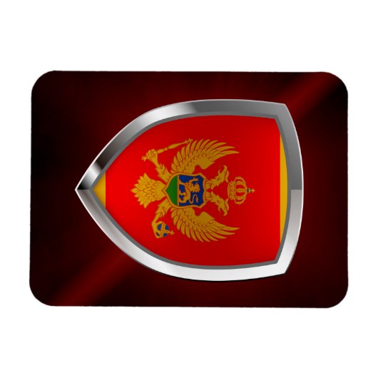 Montenegro Metallic Emblem Magneet (Horizontaal)