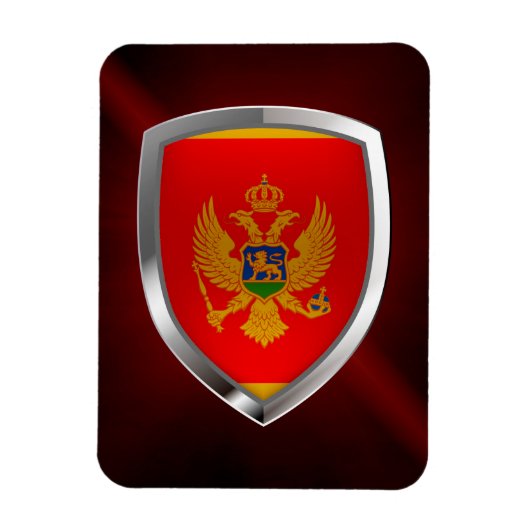 Montenegro Metallic Emblem Magneet (Verticaal)